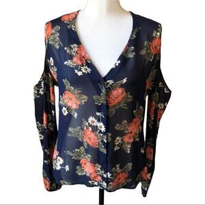 Reformation top floral with cold shoulder size Sm